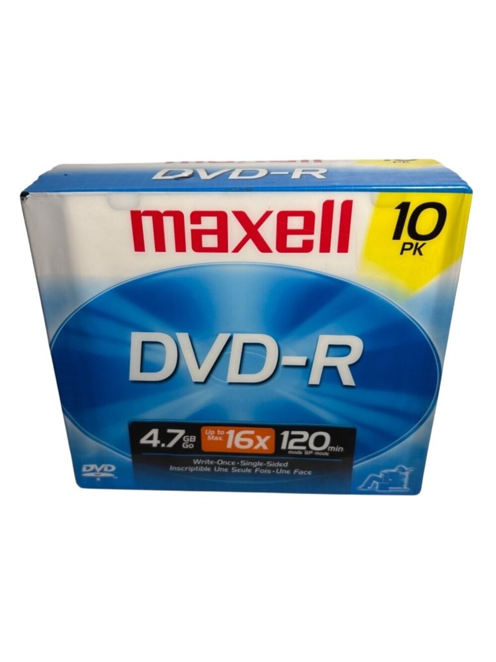 Maxell Discs Blank DVD-R Lot of 10 Single Sided Recording Storage 4.7GB 16X